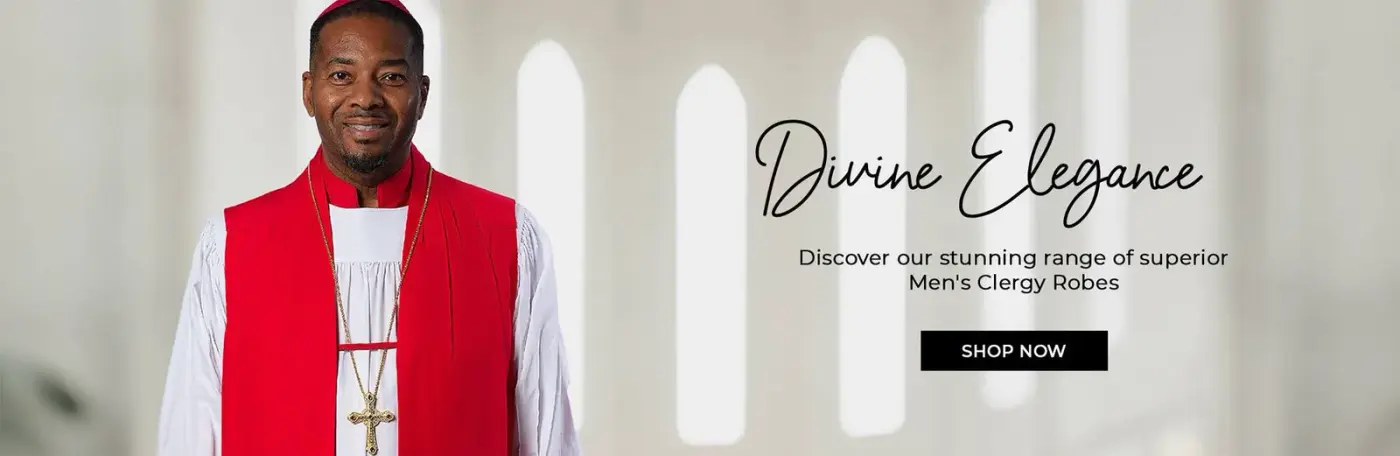 A clergyman in a red and white robe