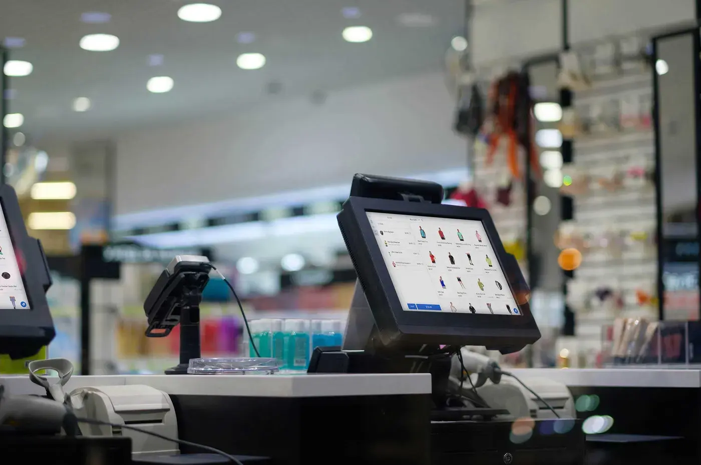 A Magestore point-of-sale terminal in a store